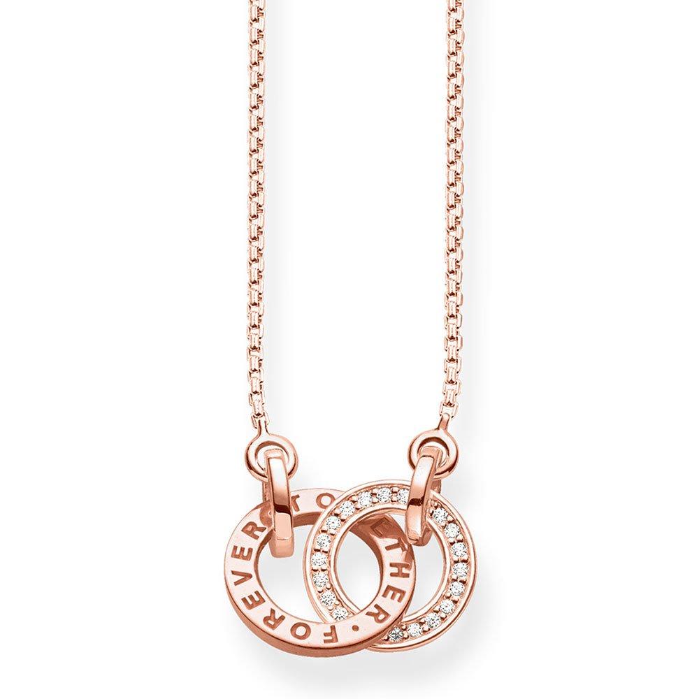 Thomas Sabo Glam Soul Silver Rose Gold Plated Cubic Zirconia Necklace