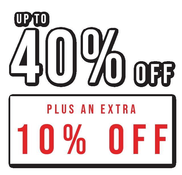 Mid-season  SALE up to 40% off plus an extra 10%