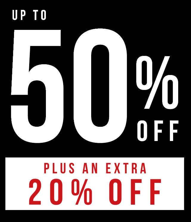 Up to 50% OFF Sale plus an extra 20%