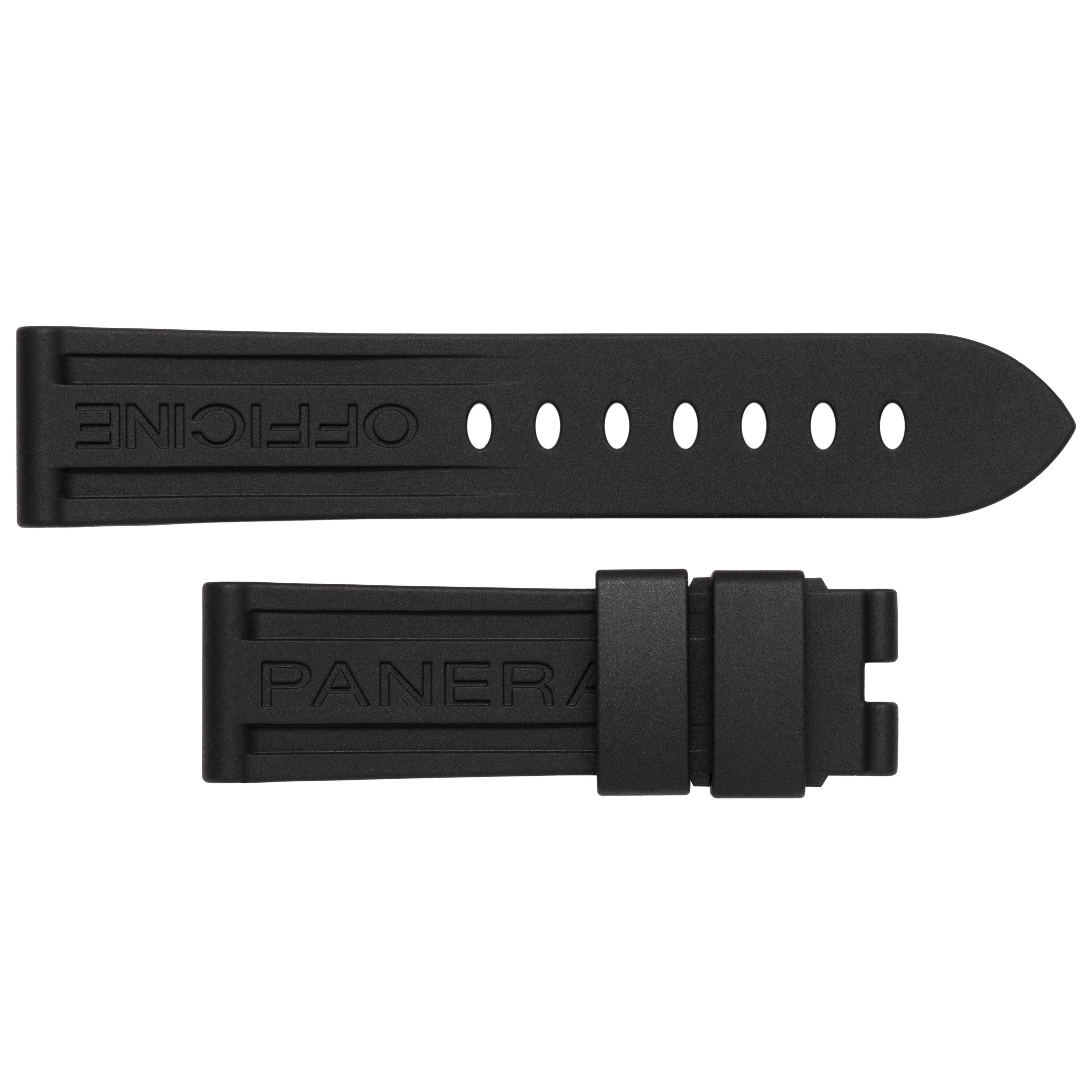 Panerai 24mm Green Rubber Watch Strap | 0144196 | Beaverbrooks