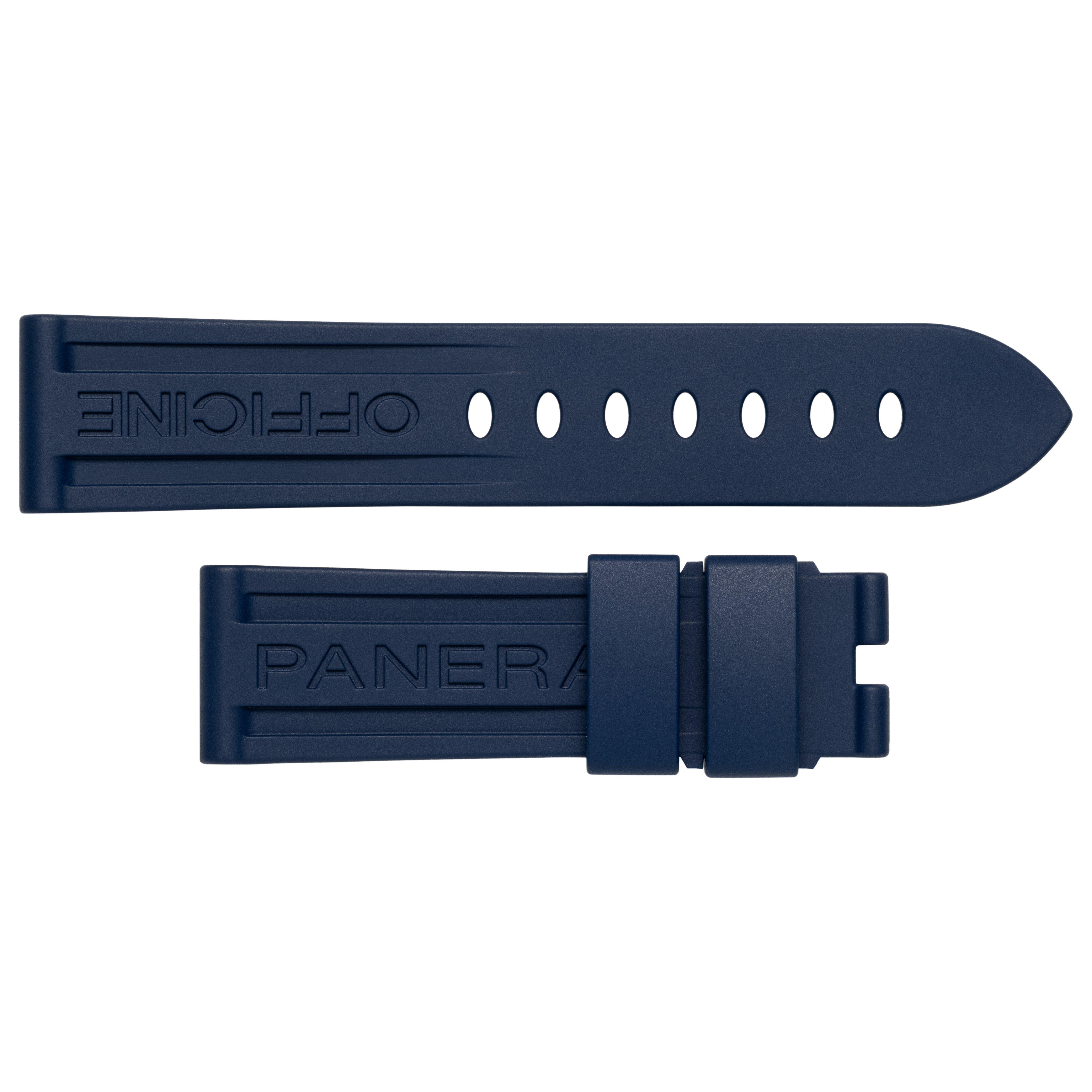 Panerai 24mm Dark Blue Rubber Watch Strap