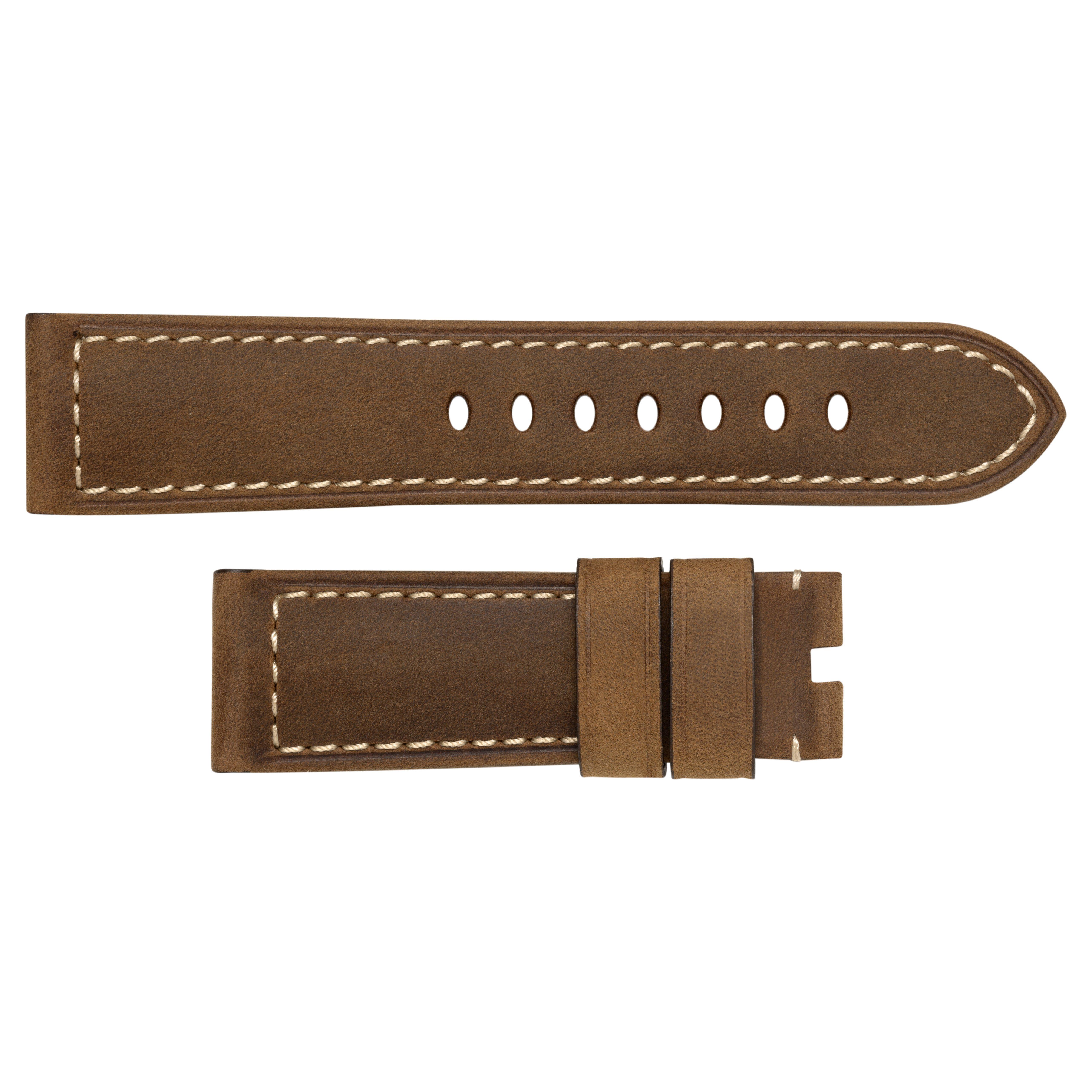 Panerai 26mm Dark Brown Leather Watch Strap, Size mm