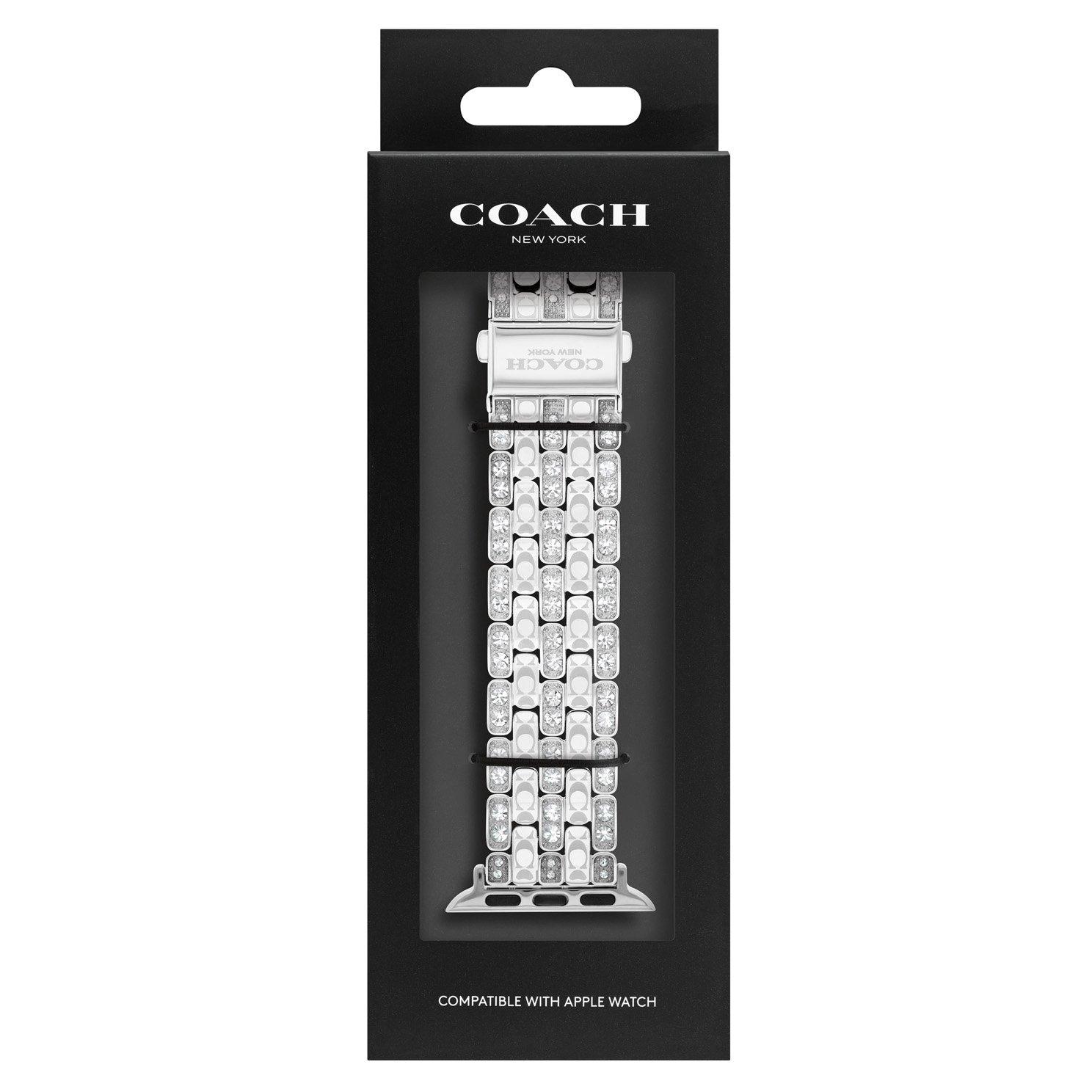 Coach Stainless Steel Crystal Apple Watch Strap