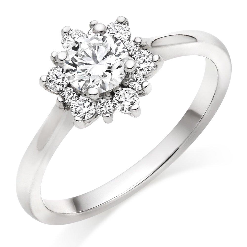 Hearts On Fire Delight Platinum Halo Diamond Ring