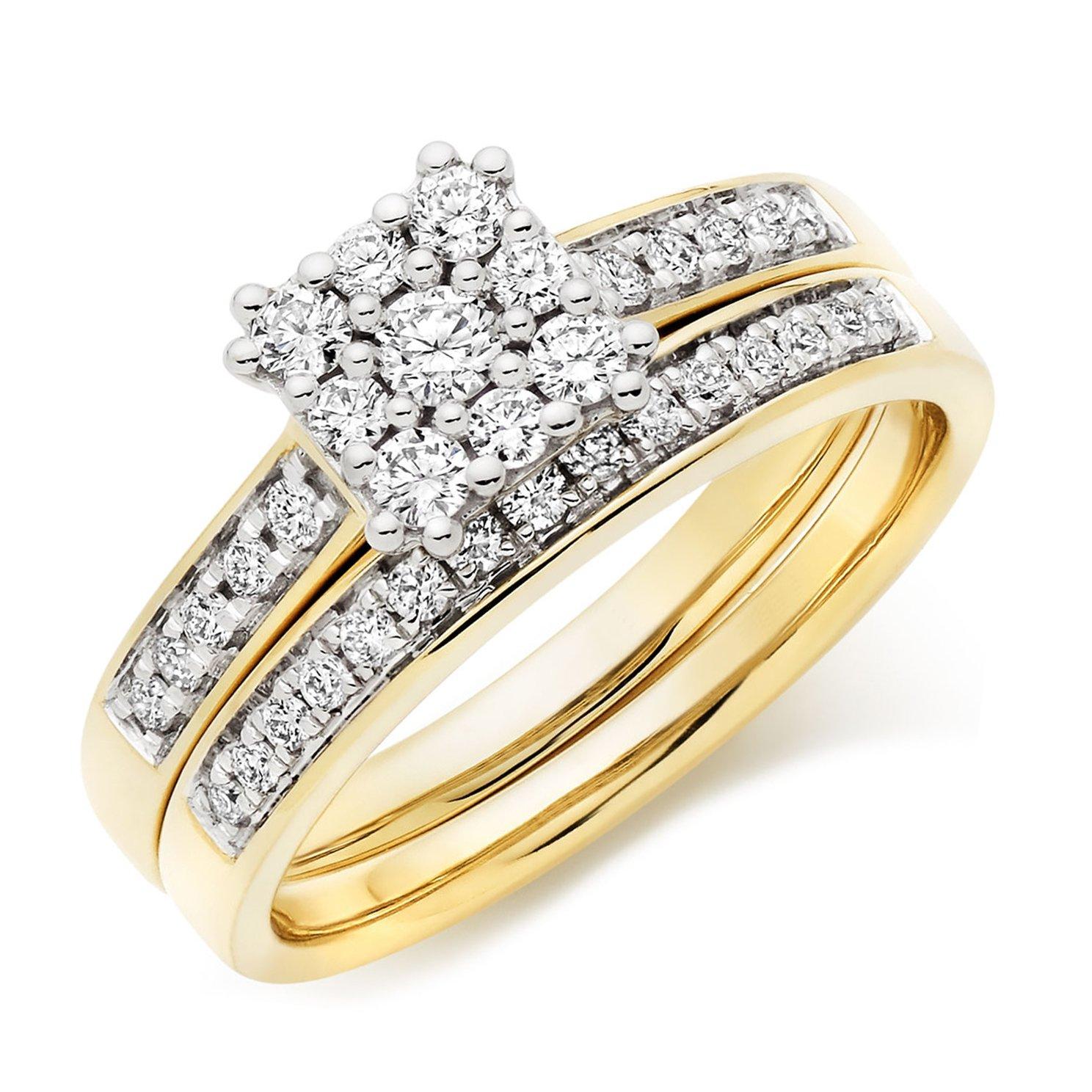 18ct Gold Diamond Half Eternity Ring | 0000114 | Beaverbrooks the Jewellers