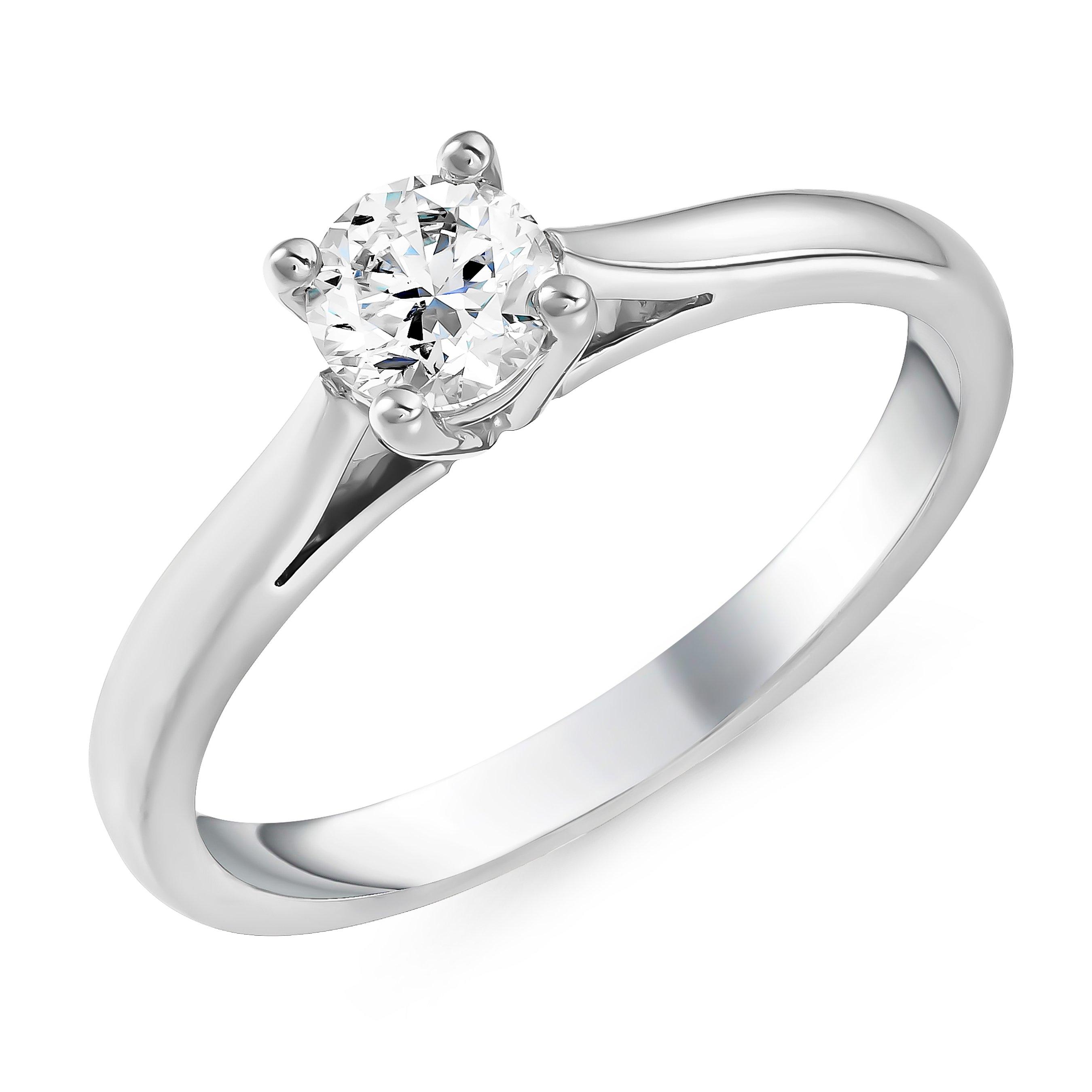 Solitaire platinum diamond on sale ring