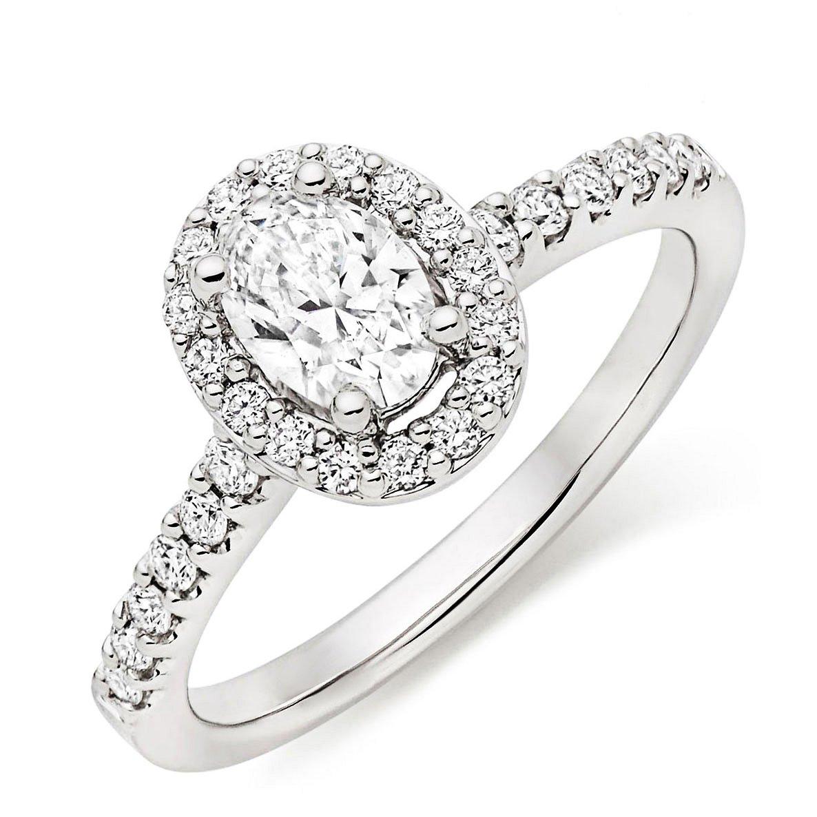 Oval diamond hot sale ring platinum