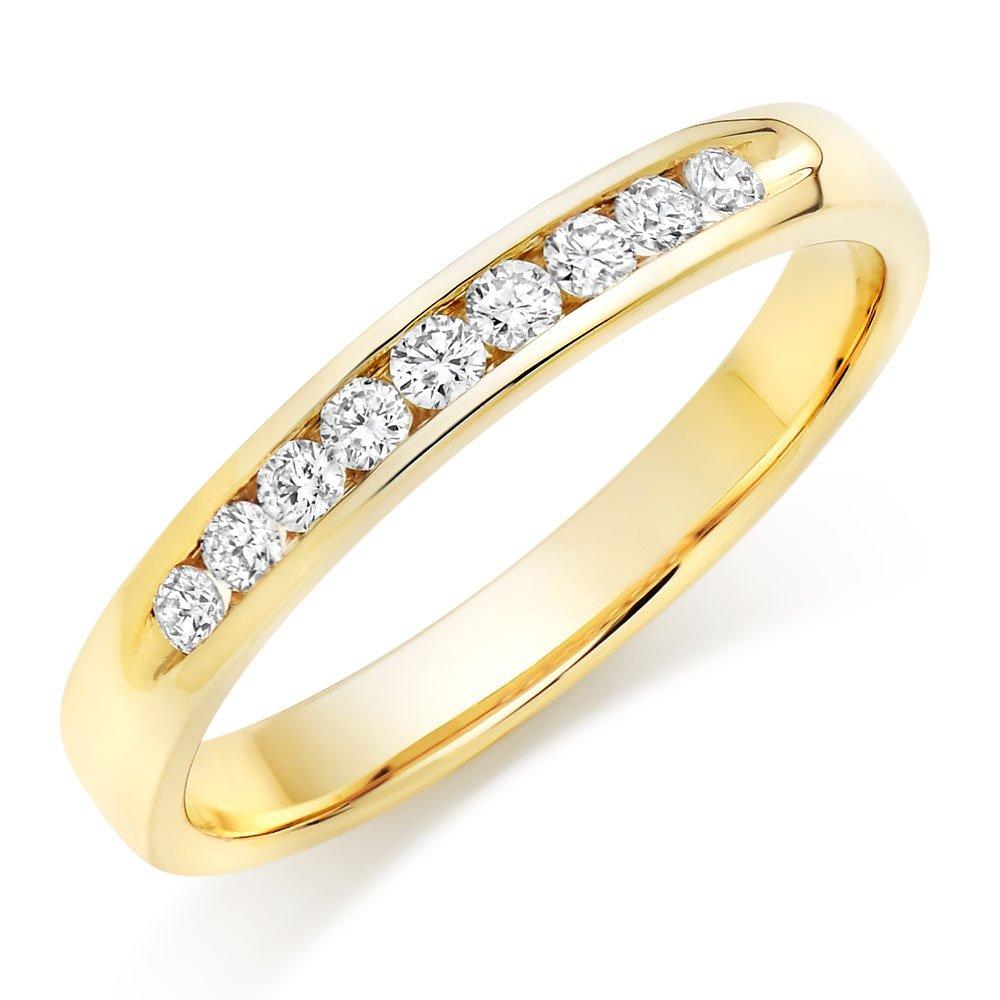 Gold half shop eternity ring