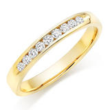 9ct Gold Diamond Half Eternity Ring