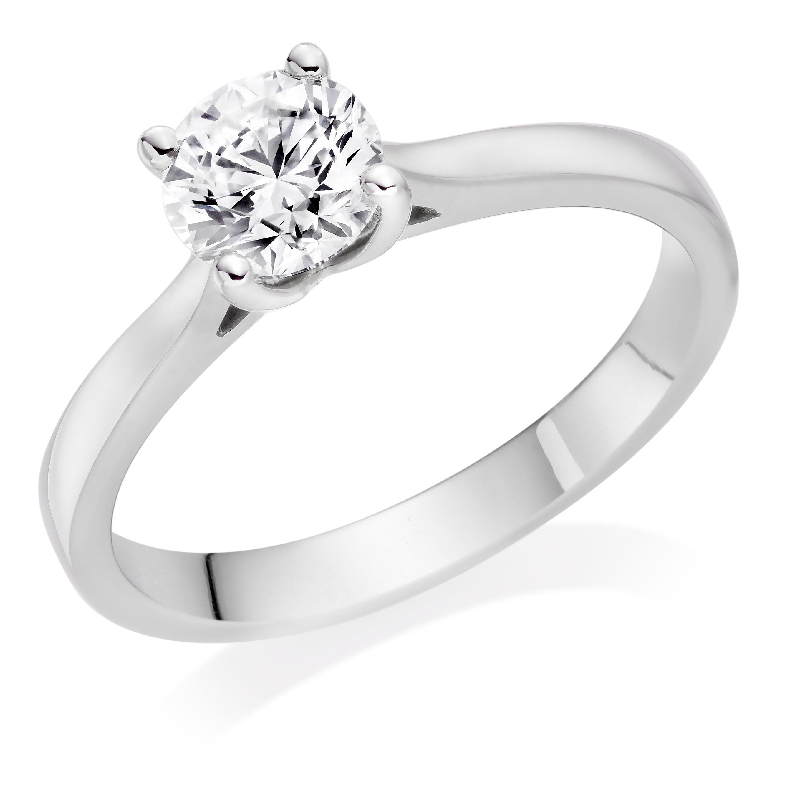 Once Platinum Diamond Solitaire Ring | 0105436 | Beaverbrooks the Jewellers