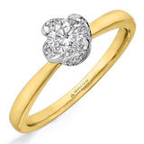 Maple Leaf Diamonds Wind's Embrace 18ct Yellow Gold and White Gold Diamond Solitaire Ring