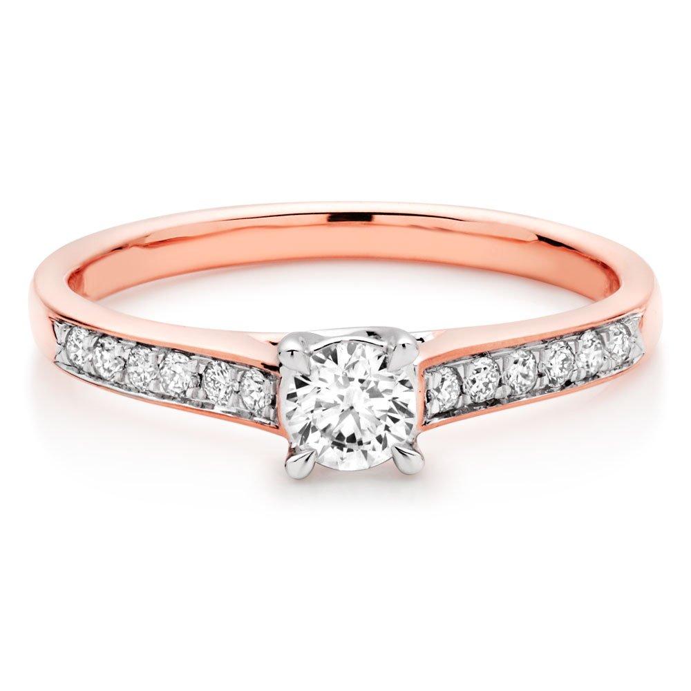 18ct Rose Gold Diamond Ring | 0108126 | Beaverbrooks the Jewellers