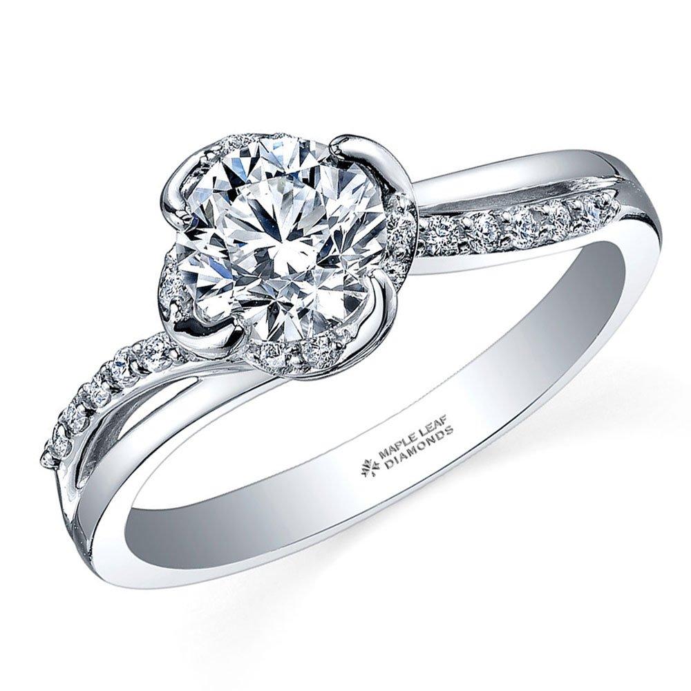 Maple Leaf Diamonds Wind's Embrace 18ct White Gold Diamond Ring ...