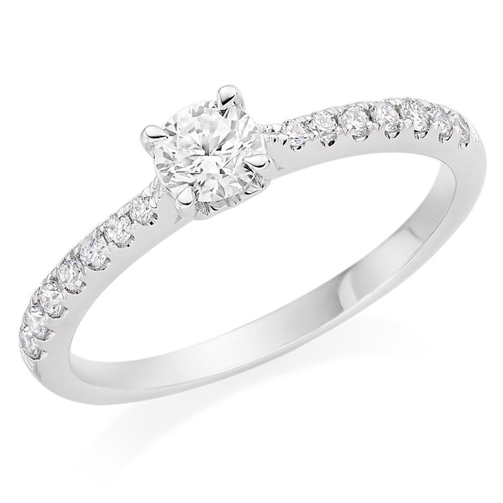 18ct White Gold Diamond Solitaire Ring | 0111342 | Beaverbrooks the ...