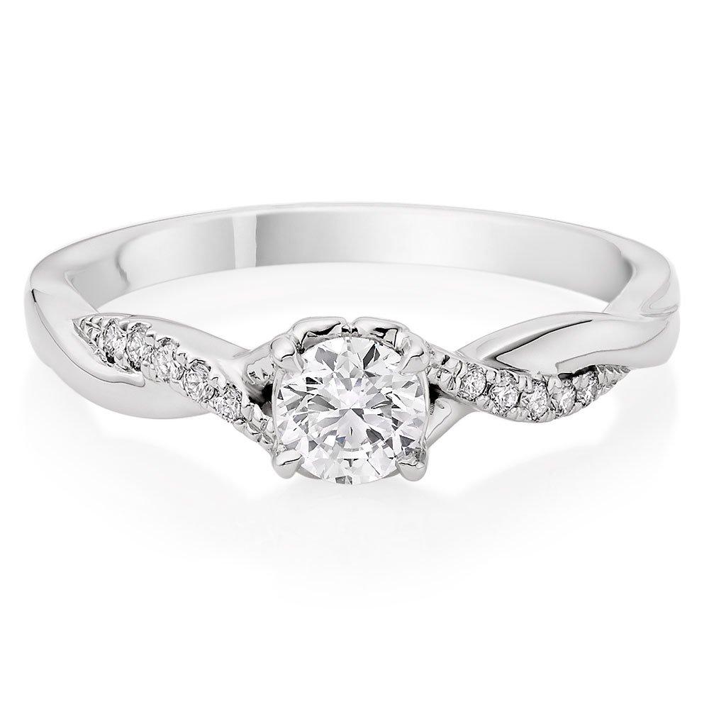 18ct White Gold Diamond Solitaire Ring | 0111343 | Beaverbrooks the ...