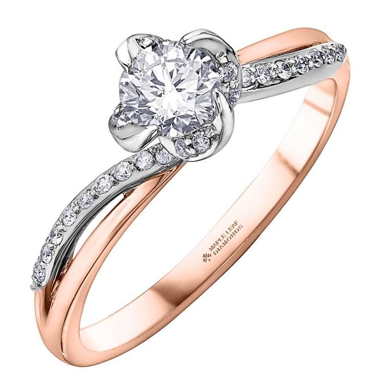 Maple Leaf Diamonds Wind's Embrace 18ct Rose Gold Diamond Ring