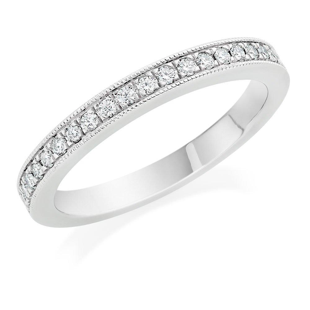 Platinum Diamond Half Eternity Ring | 0000288 | Beaverbrooks the Jewellers
