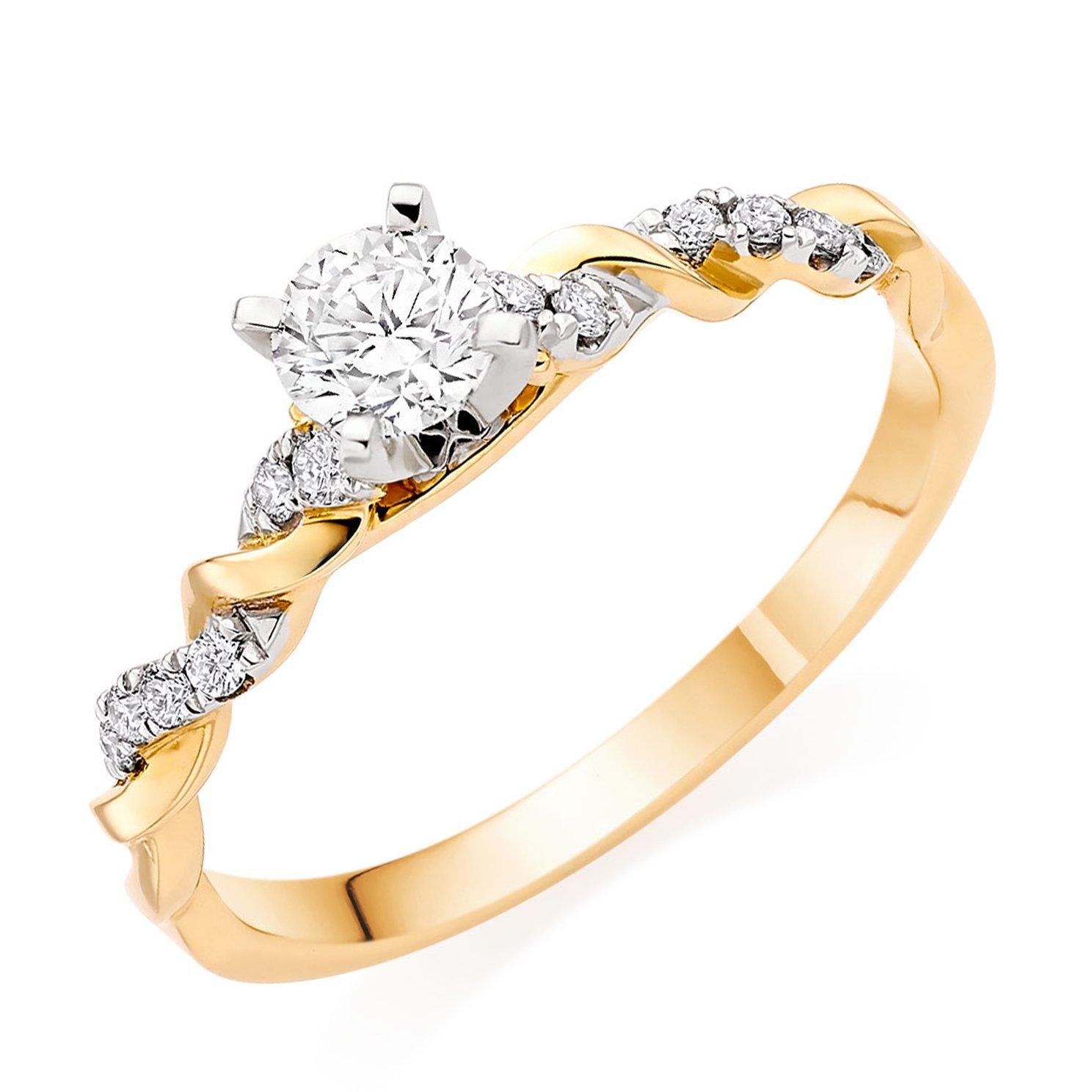 Entwine 18ct Yellow Gold Diamond Solitaire Ring | 0114612 ...