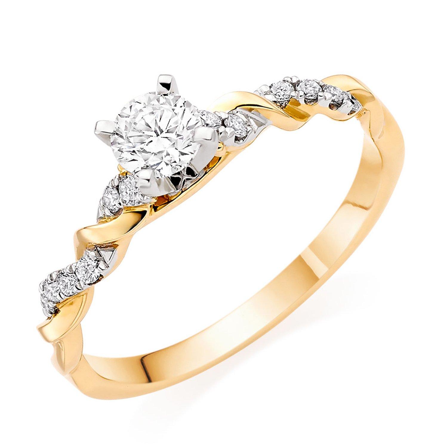 Entwine 18ct Gold Diamond Solitaire Ring