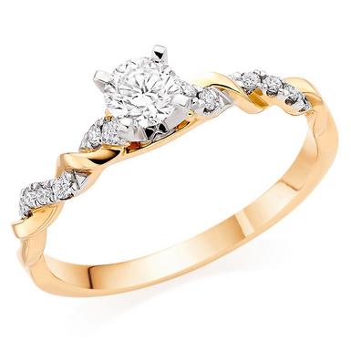 Entwine 18ct Gold Diamond Solitaire Ring
