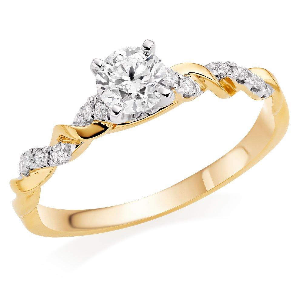 Entwine 18ct Gold Diamond Ring | 0114615 | Beaverbrooks the Jewellers