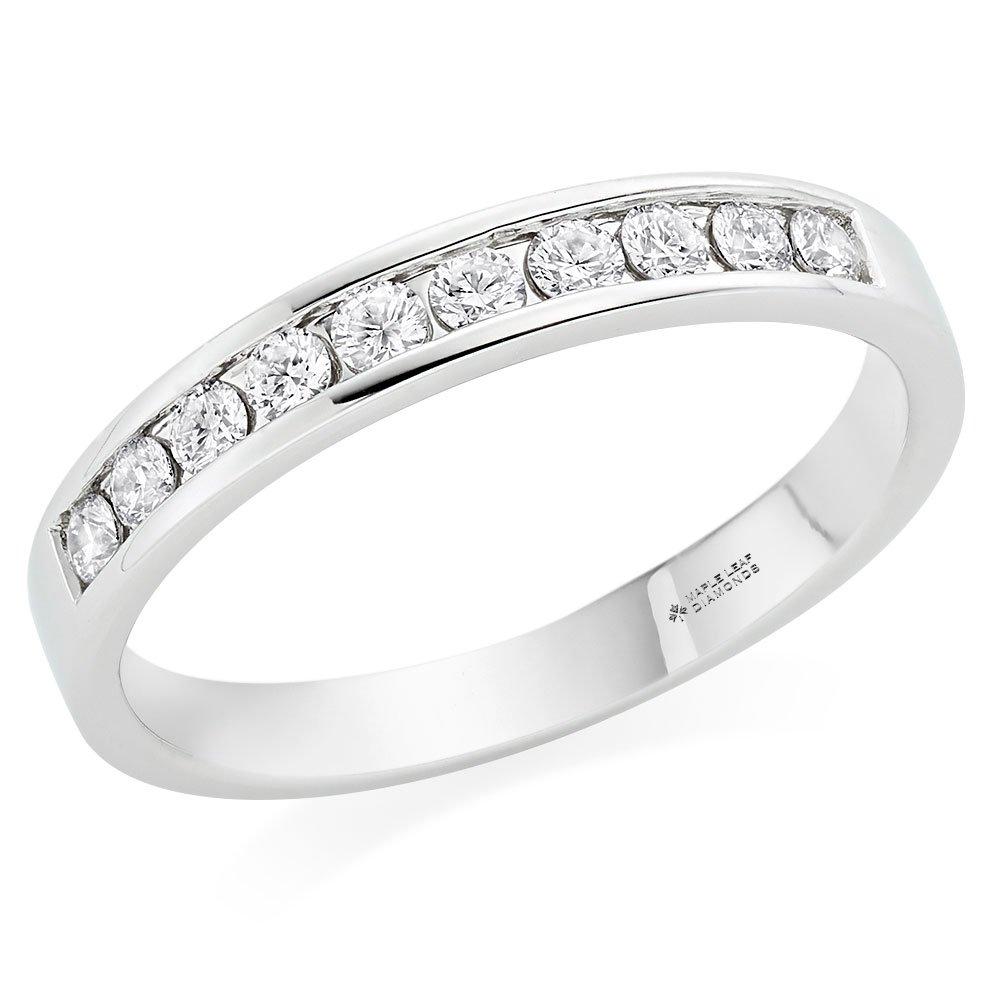 Maple Leaf Diamonds 18ct White Gold Diamond Half Eternity Ring ...