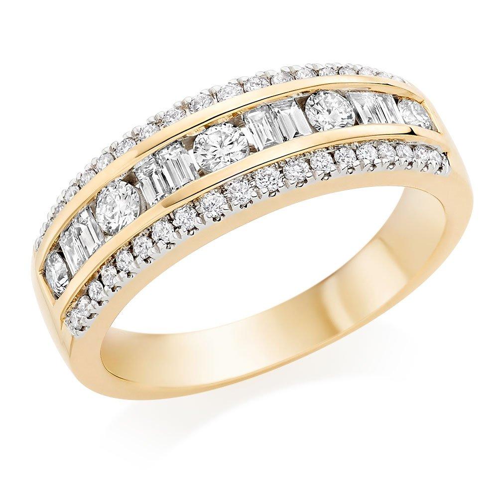 18ct Yellow Gold Diamond Half Eternity Ring