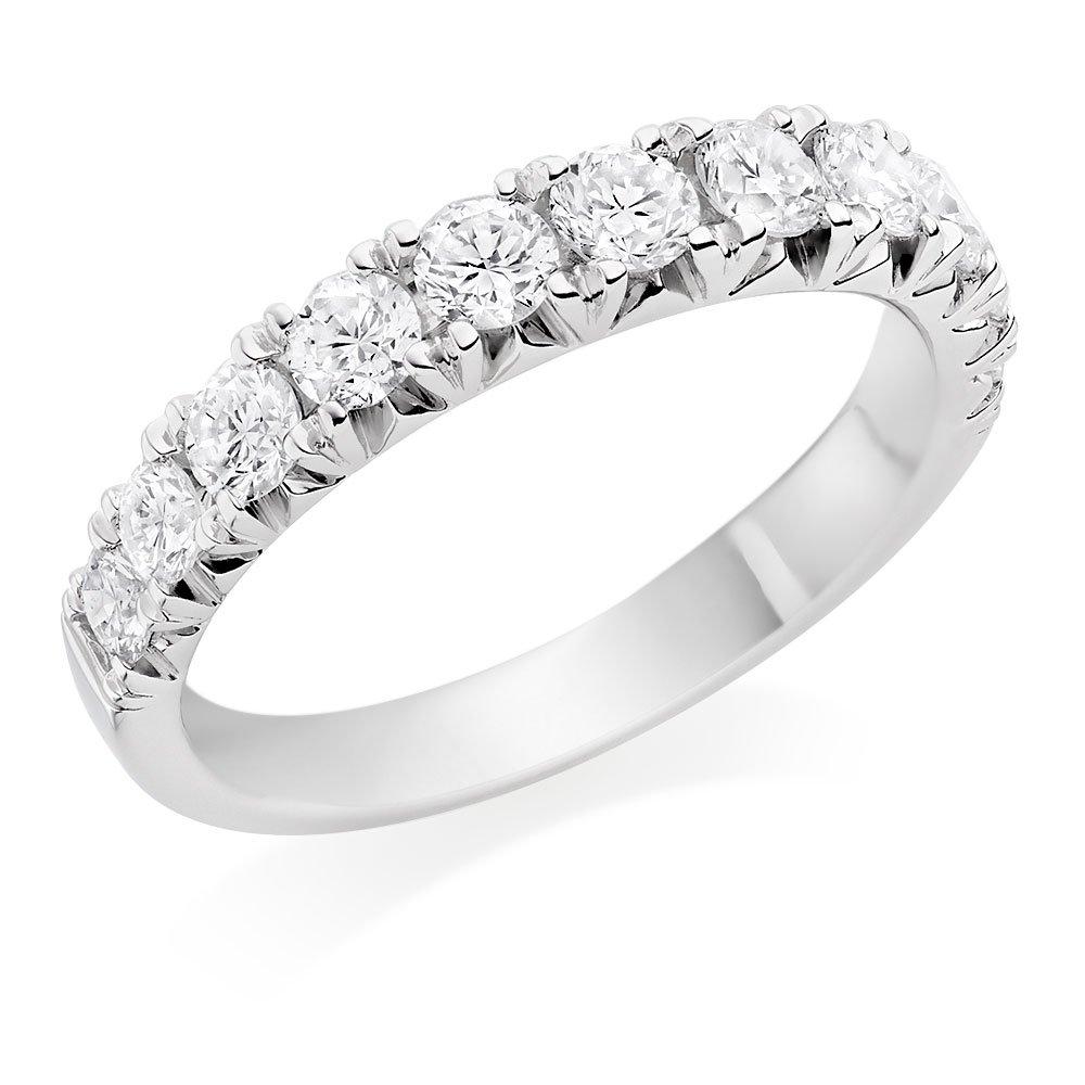 Platinum Diamond Half Eternity Ring