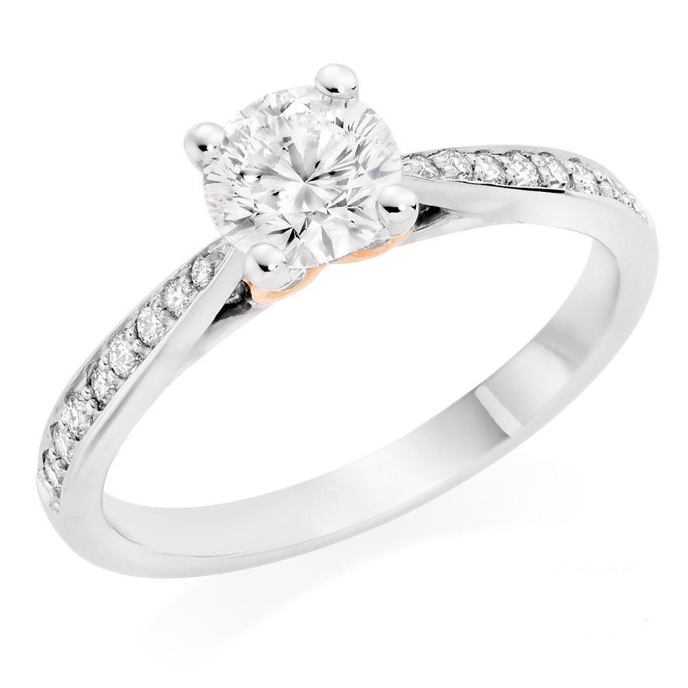 Beyond Brilliance 18ct White Gold and Rose Gold Diamond Solitaire Ring