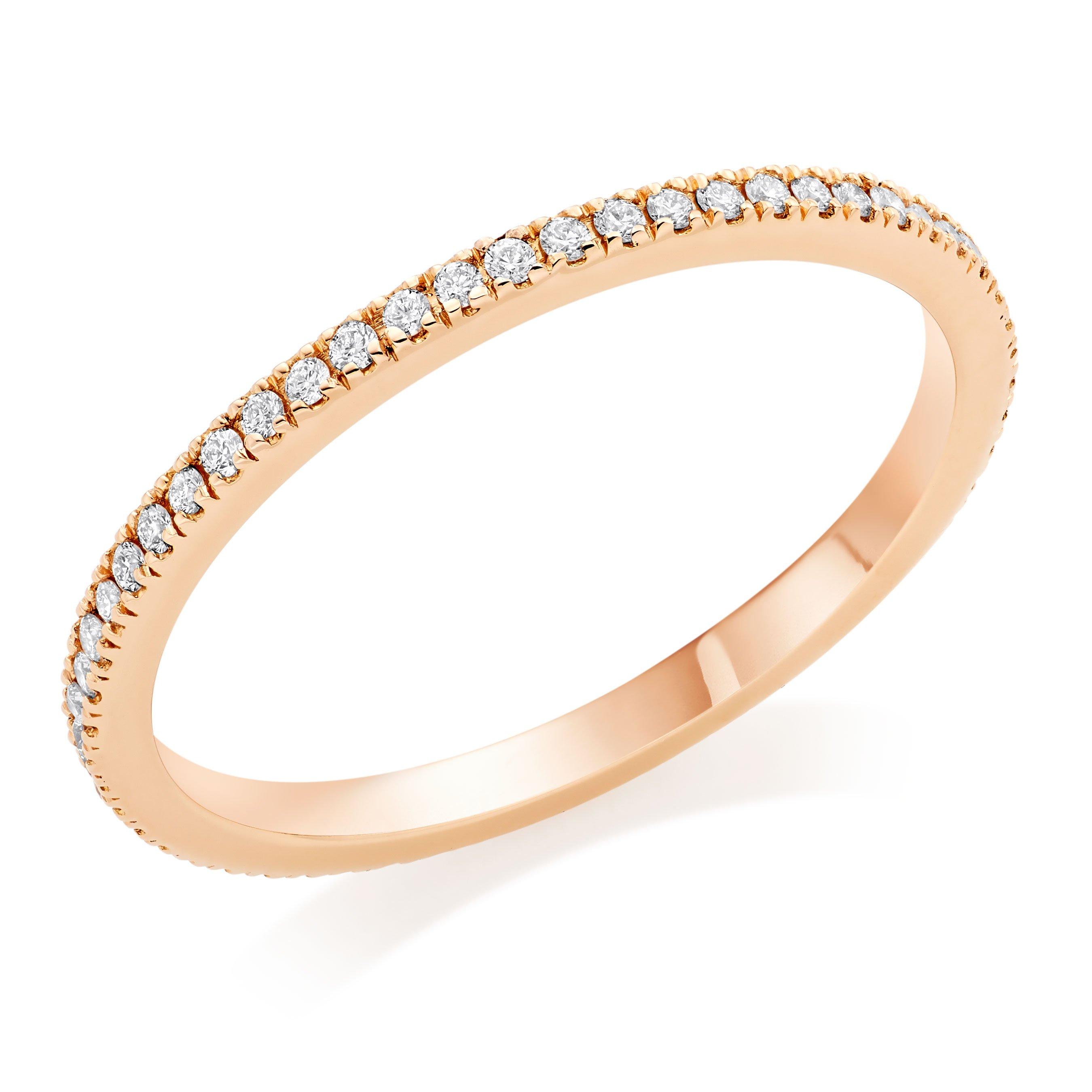 Rose gold half deals eternity ring