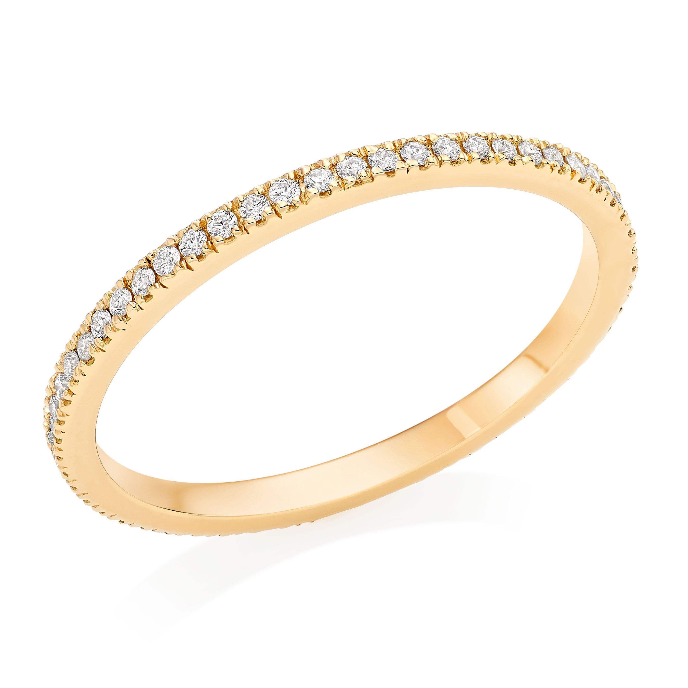 Hearts On Fire Women's 18ct Yellow Gold Diamond Eternity Ring, Size: M