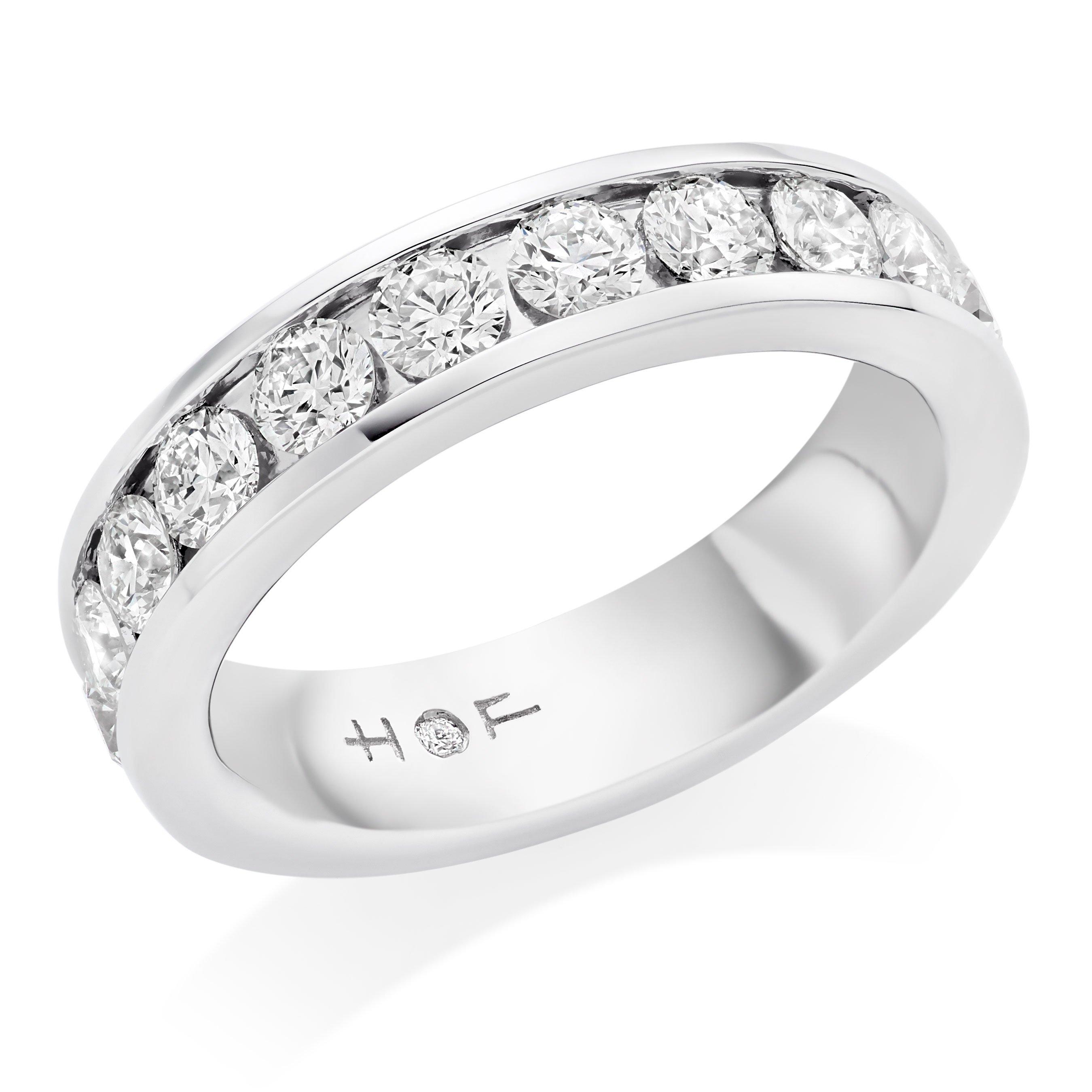 Platinum Diamond Half Eternity Ring