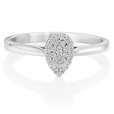 9ct White Gold Diamond Cluster Ring | 0117866 | Beaverbrooks the Jewellers