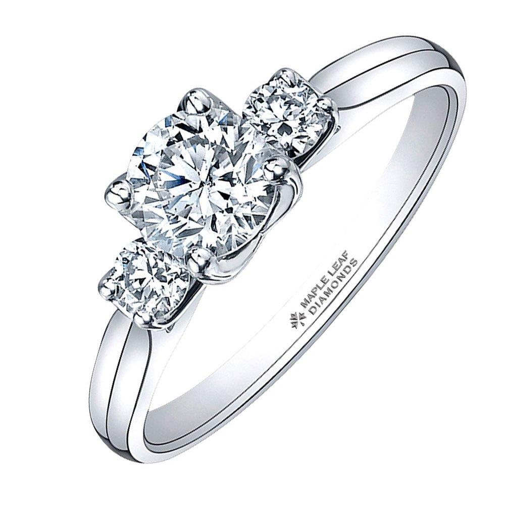 Diamond ring with sales three diamonds