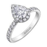 Maple Leaf Diamonds 18ct White Gold Diamond Pear-Shaped Ring