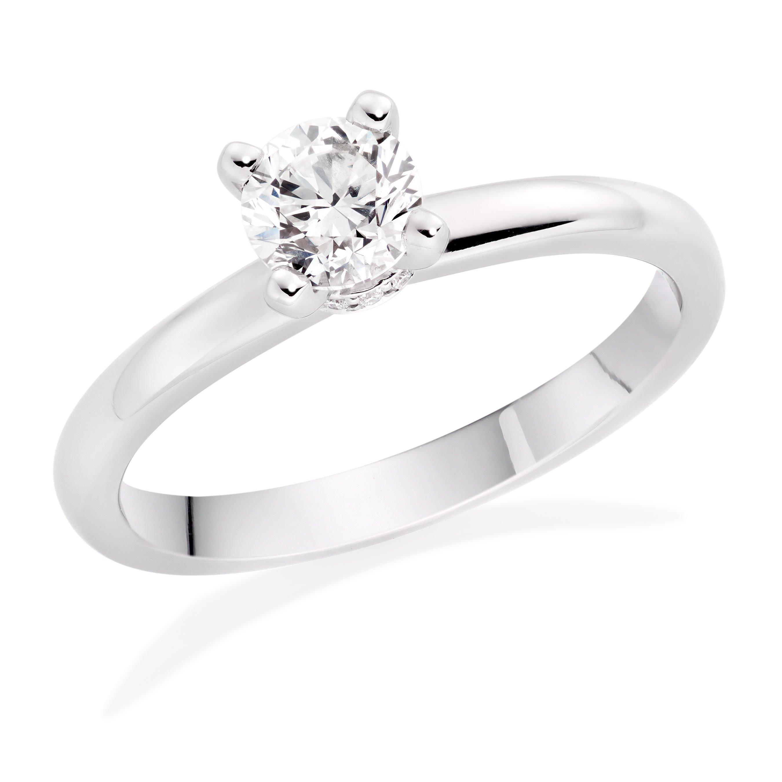 Platinum Diamond Half Eternity Ring | 0000288 | Beaverbrooks the Jewellers