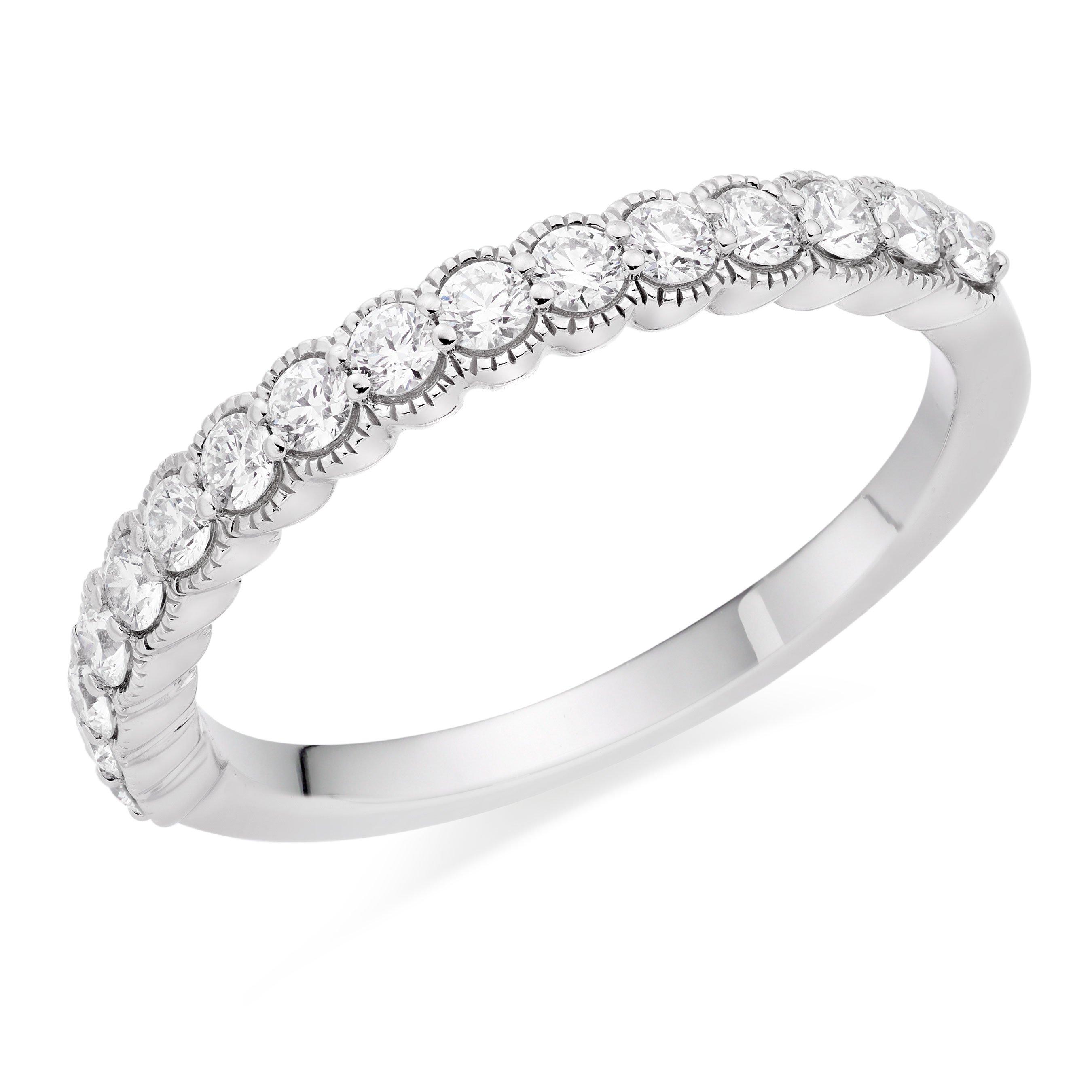 Isabelle Platinum Diamond Half Eternity Ring