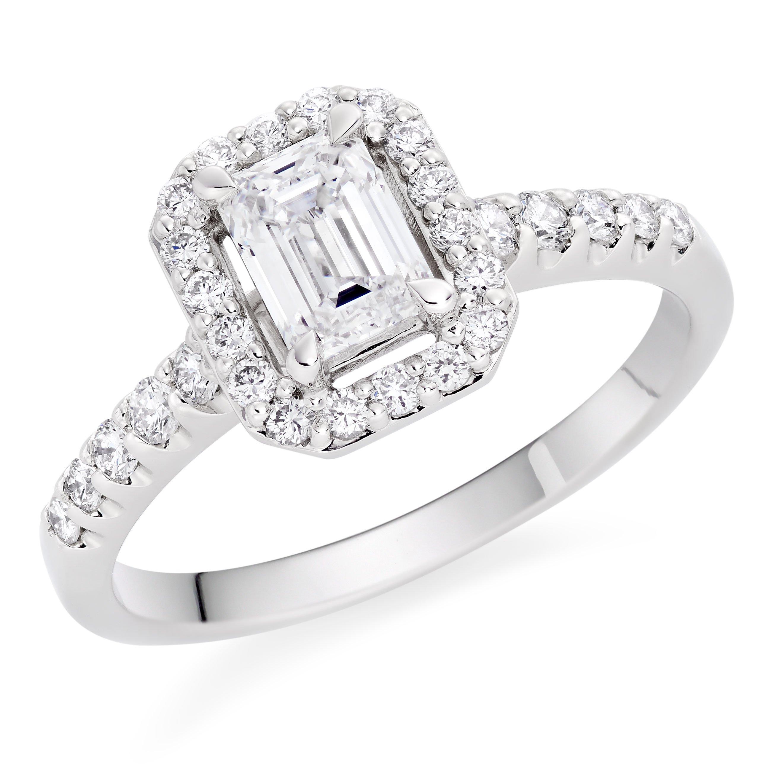 Platinum Diamond Halo Ring | 0101957 | Beaverbrooks the Jewellers