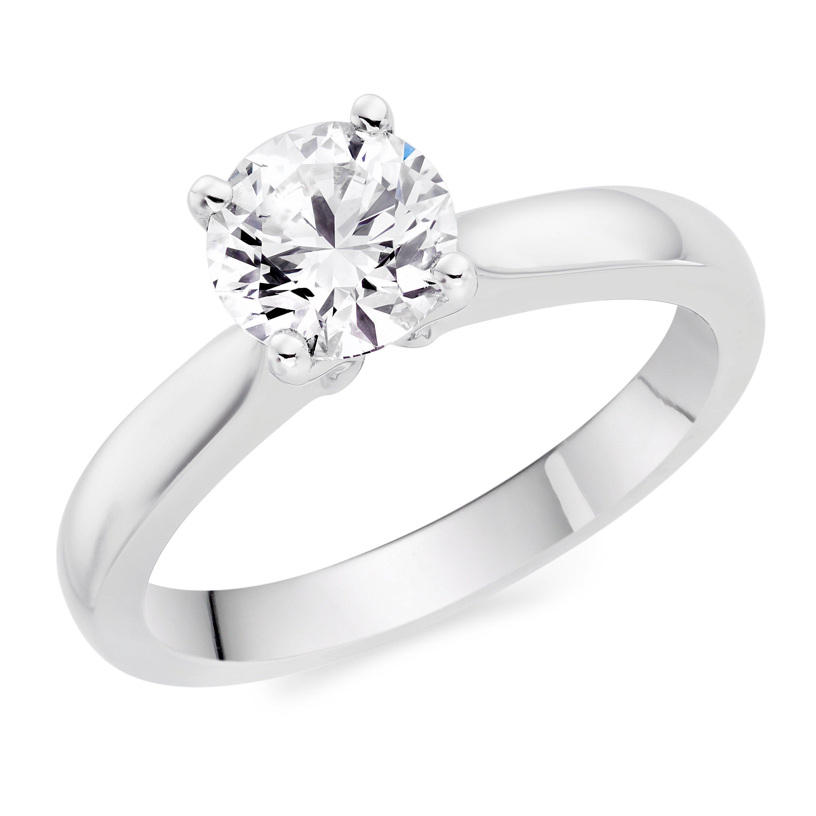 Hearts On Fire Women's Platinum Diamond Solitaire Ring