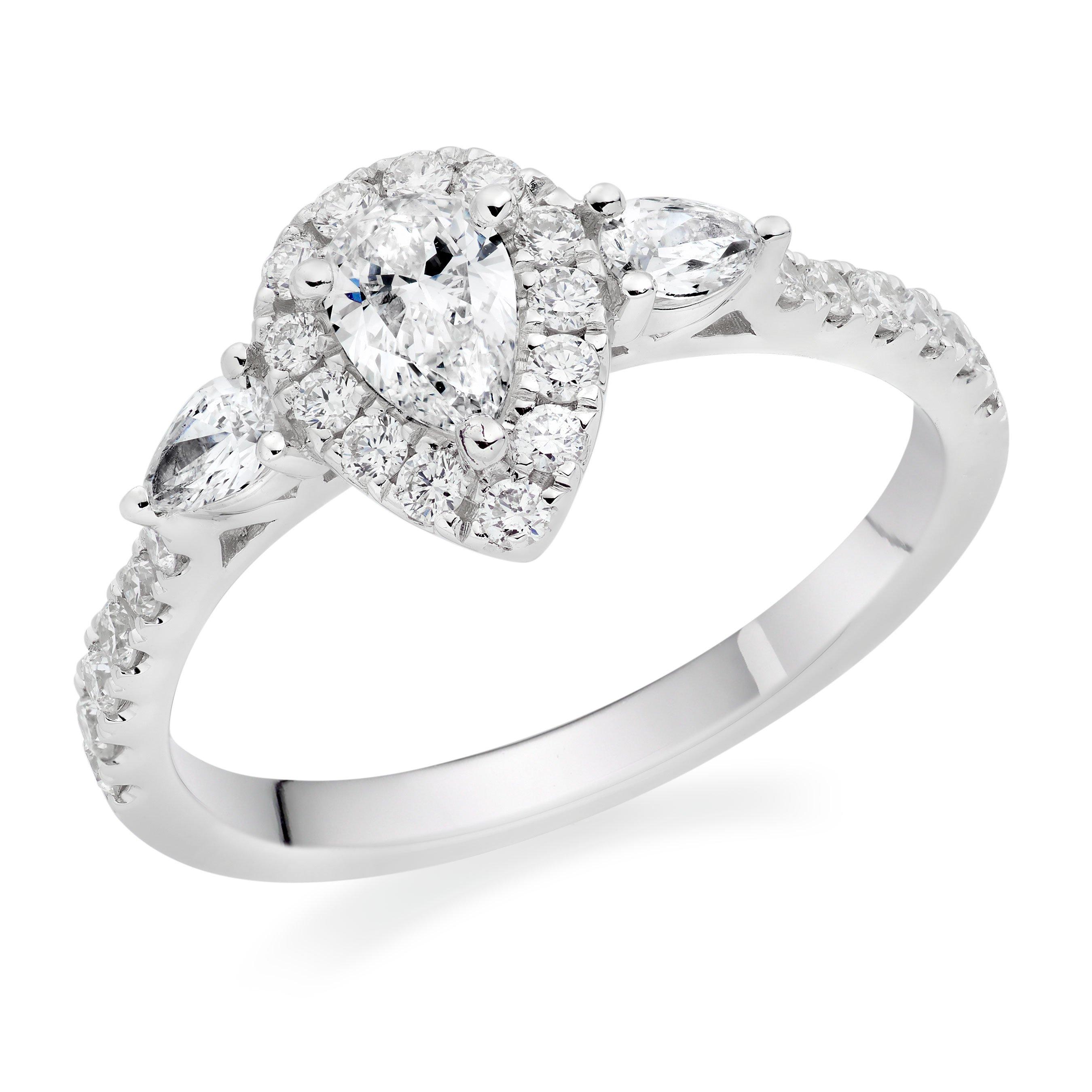 Beaverbrooks platinum deals diamond halo ring