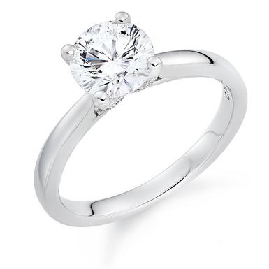 Once 18ct White Gold Diamond Solitaire Ring | 0128784 | Beaverbrooks ...