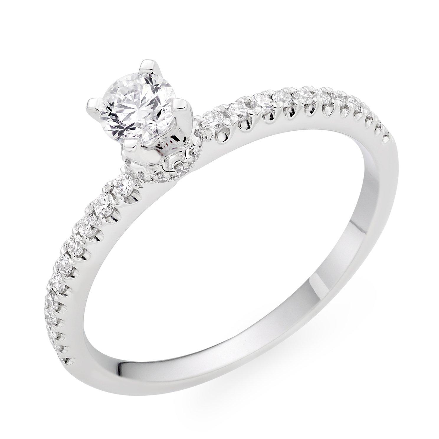 Solitaire diamond store with halo