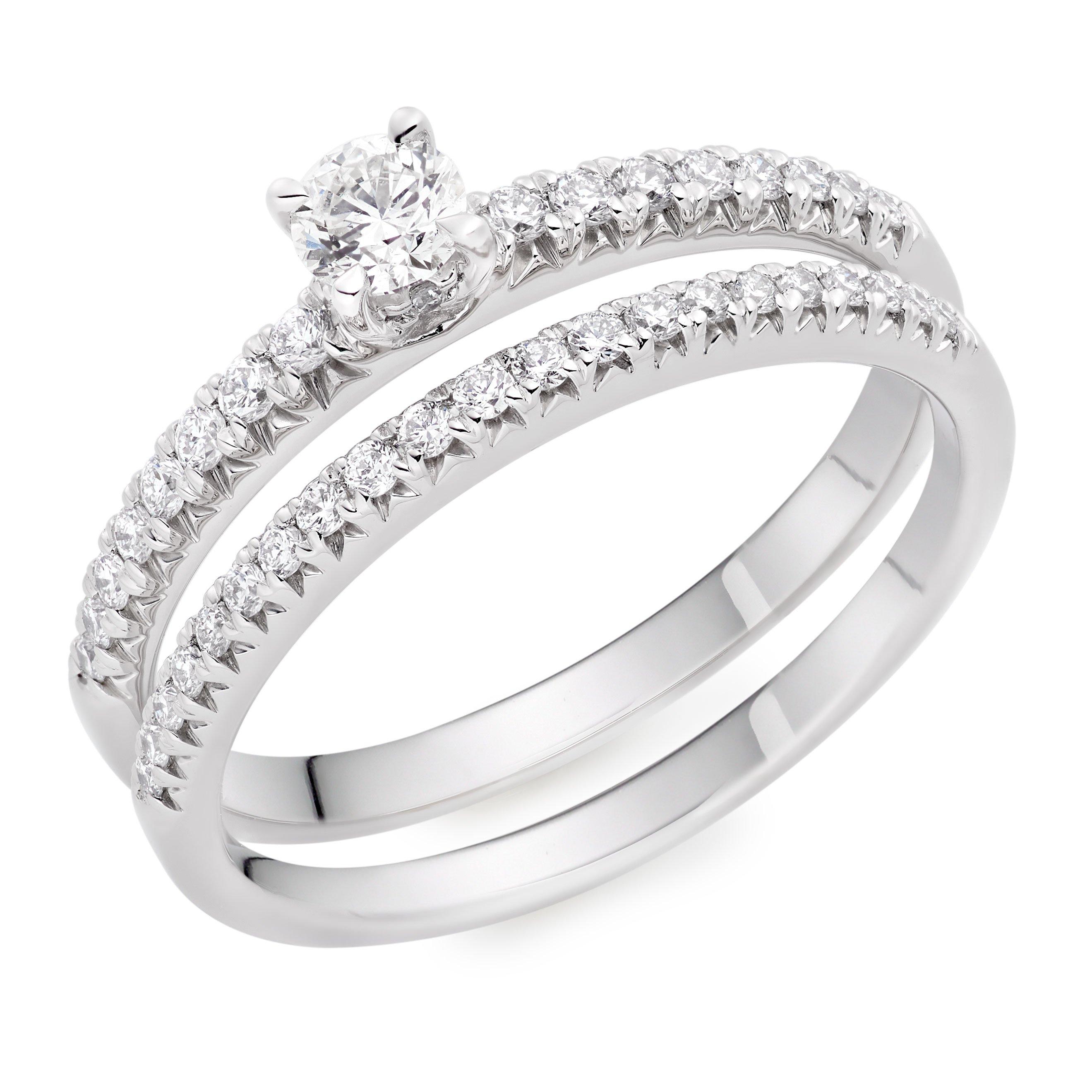 Platinum Diamond Bridal Set | 0129331 | Beaverbrooks the Jewellers