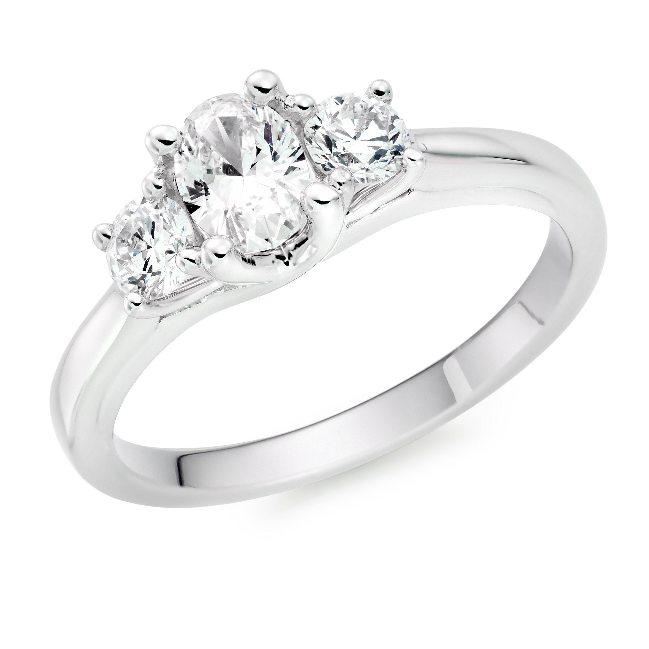Platinum Three Stone Diamond Ring | 0131961 | Beaverbrooks the Jewellers