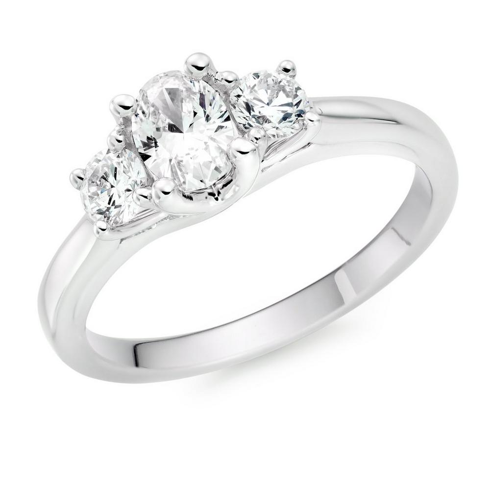 Platinum Three Stone Diamond Ring
                