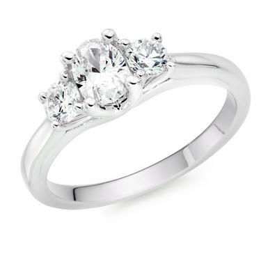 Beaverbrooks Platinum Three Stone Diamond Ring
