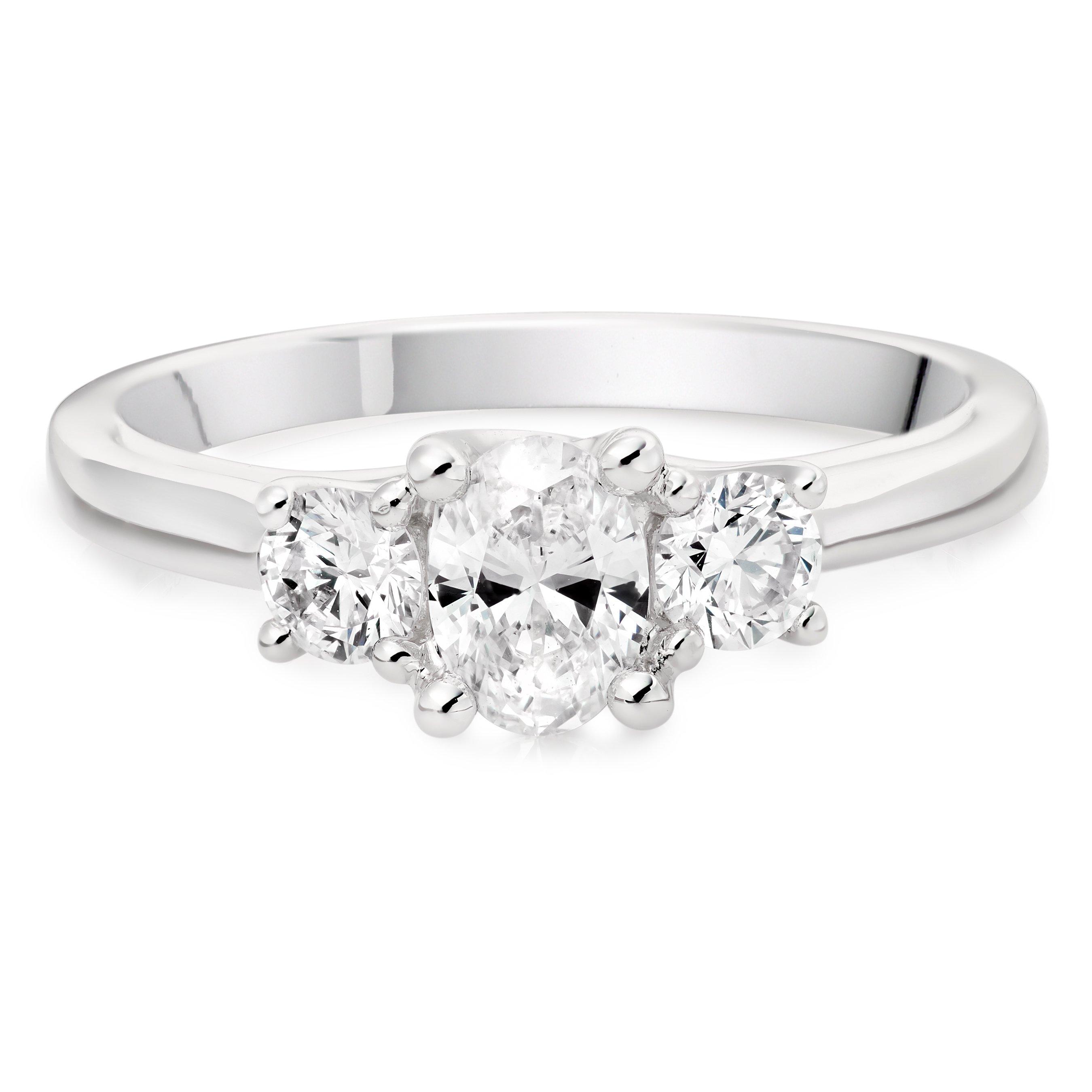 Platinum Three Stone Diamond Ring | 0131961 | Beaverbrooks the Jewellers