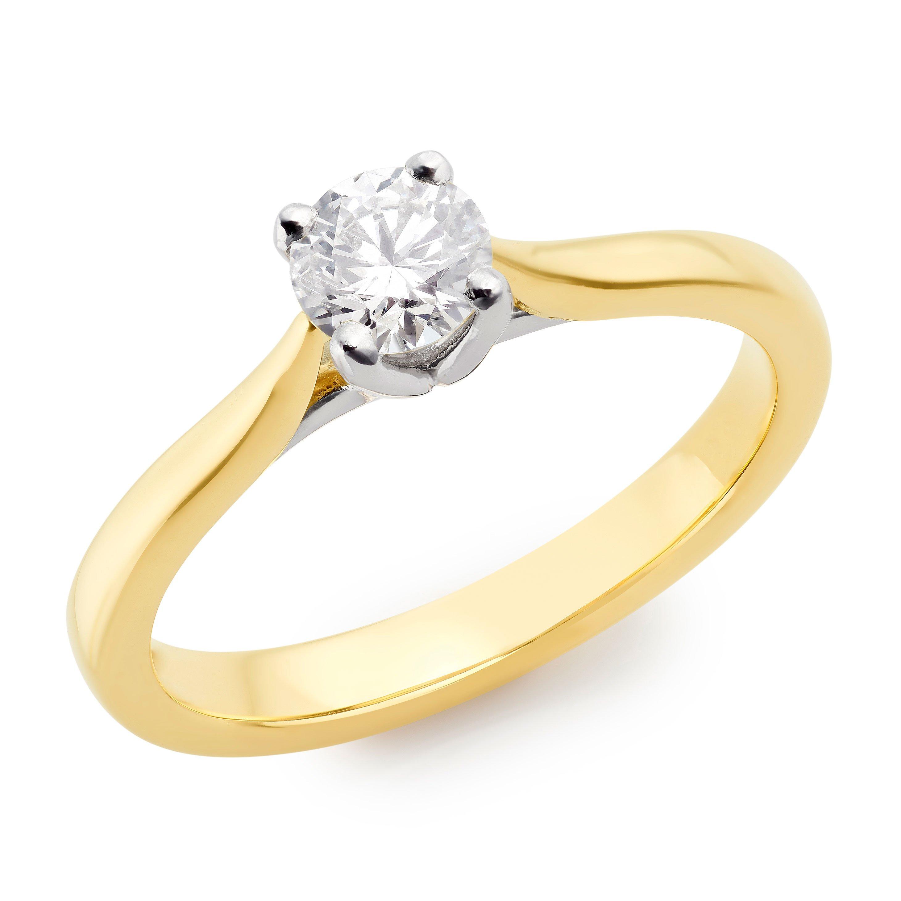 18ct Yellow Gold Diamond Solitaire Ring | 0133643 | Beaverbrooks the ...
