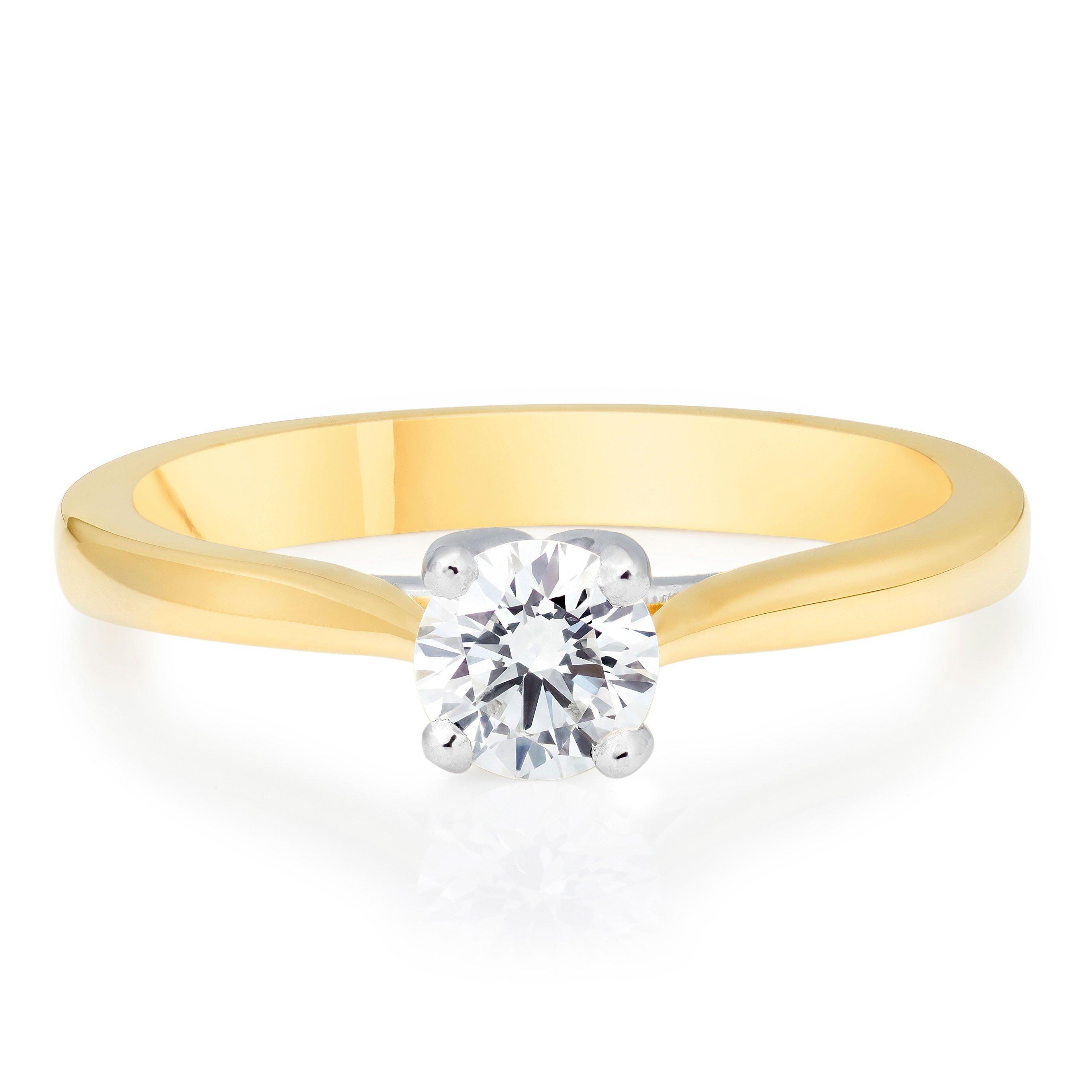 18ct Yellow Gold Diamond Solitaire Ring | 0133643 | Beaverbrooks the ...