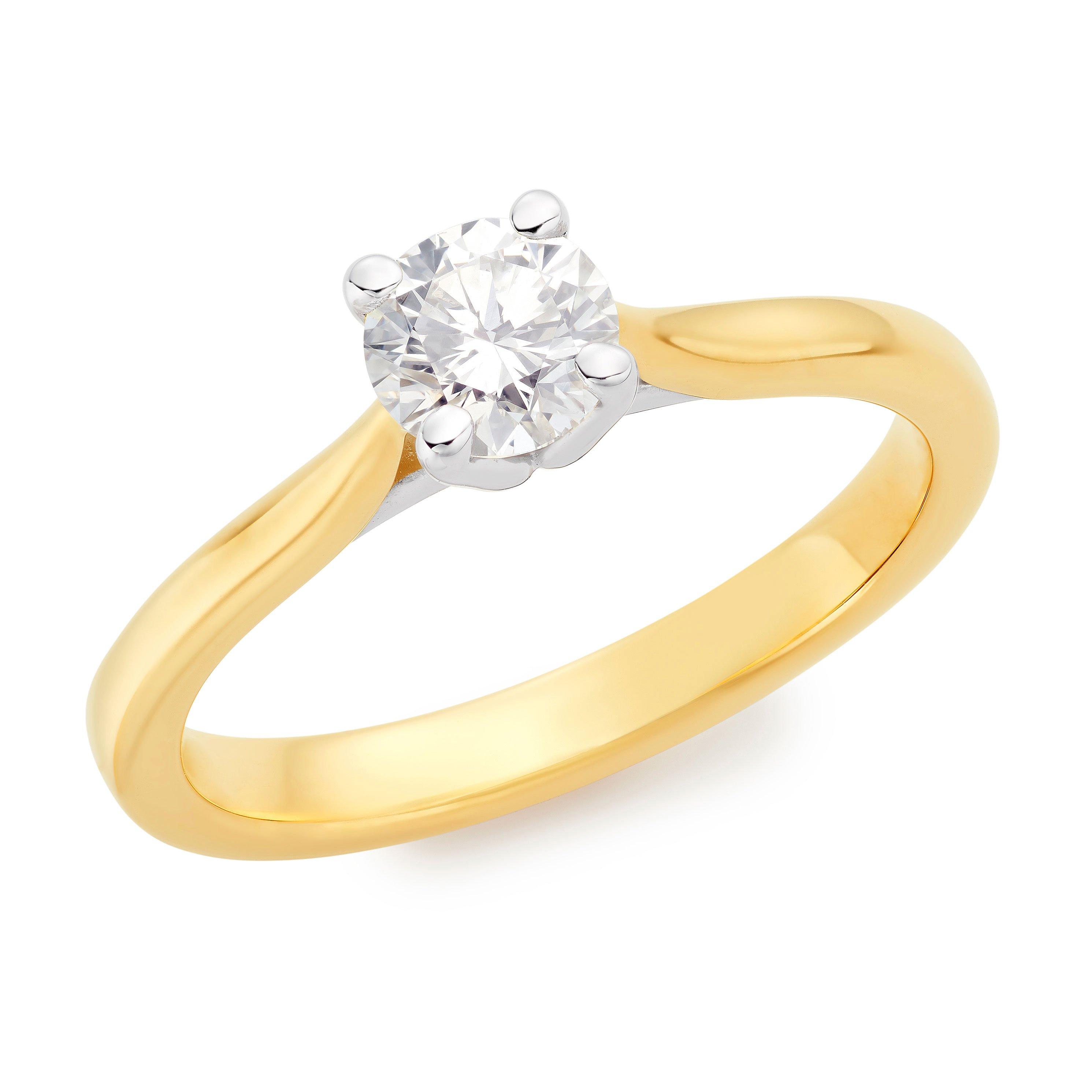 18ct Yellow Gold Diamond Solitaire Ring | 0133644 | Beaverbrooks the ...